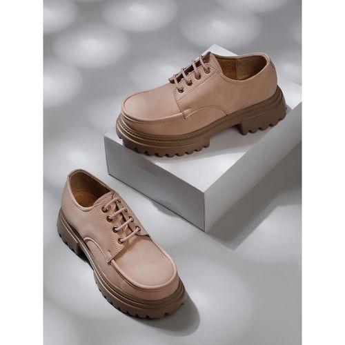 Buy VALIOSAA Nude Casual Lace Up Casual Boots Online