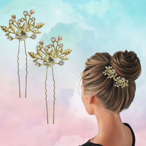 Buy Majestique Crystal Rhinestone Bridal Juda Pin Flower Hair