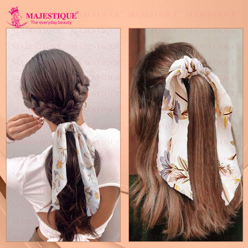 Silk Scarf How To Style Hair Scarf Scrunchie LYKAA Hair Scarf - Main Image