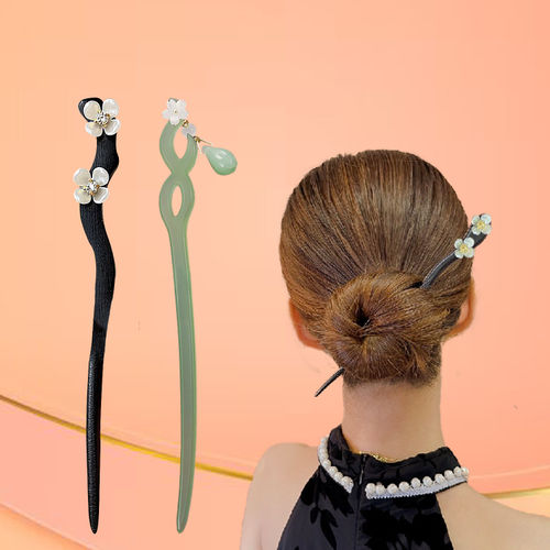 Bun Styles Man Bun Hair Clip Majestique Wooden Resin Juda Pin Hair