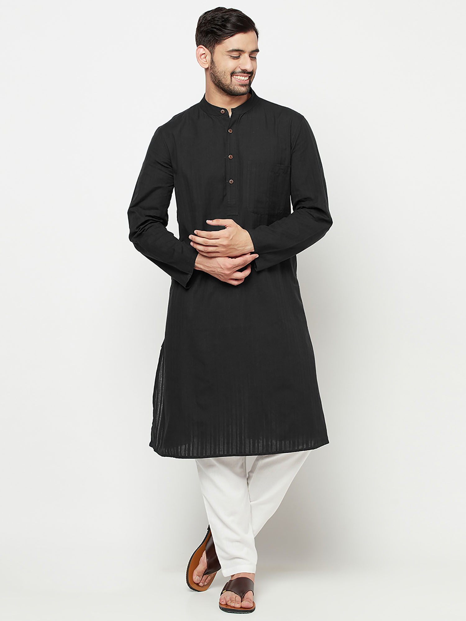 Fabindia black sale kurta