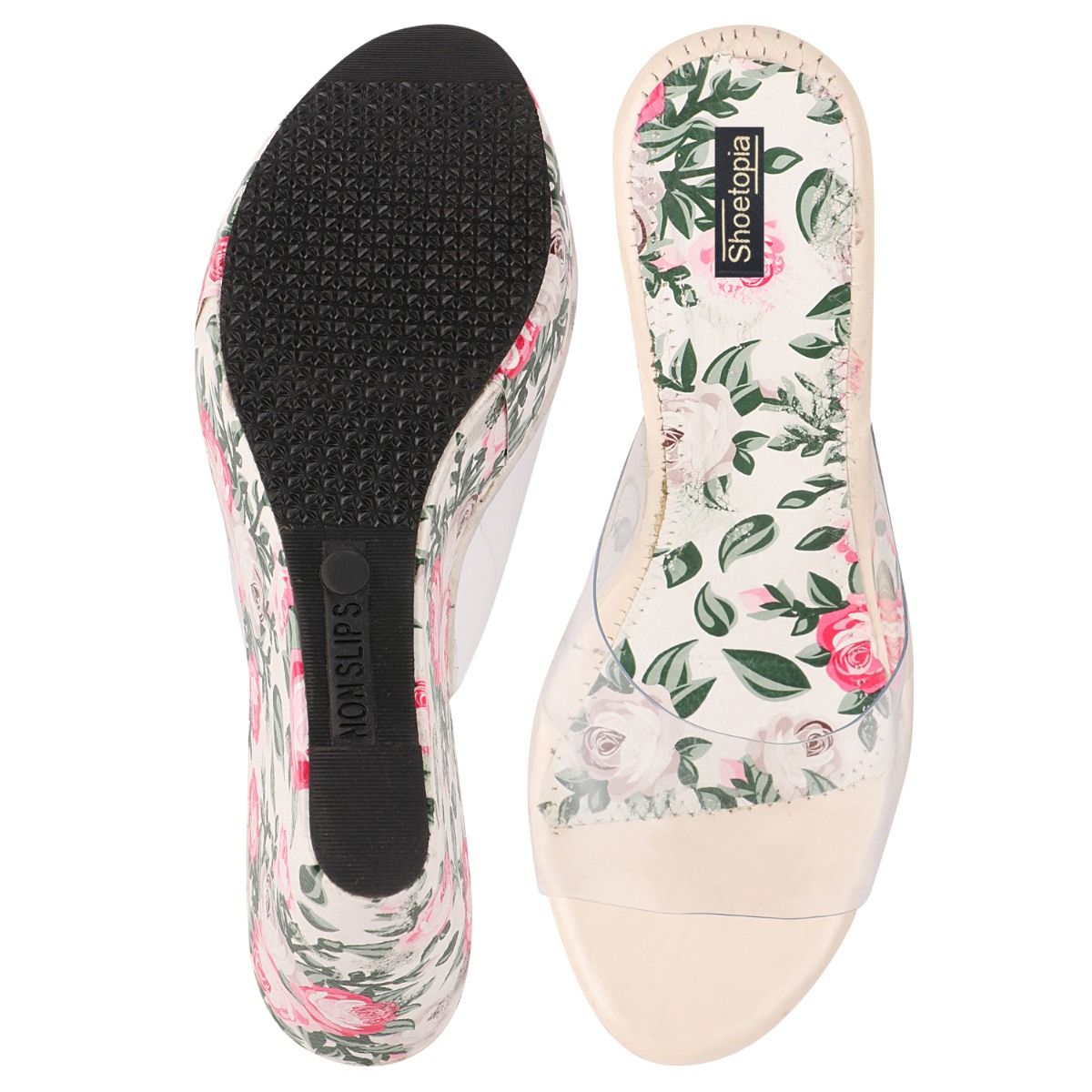 Venu XL White-Flower sandals for big kids