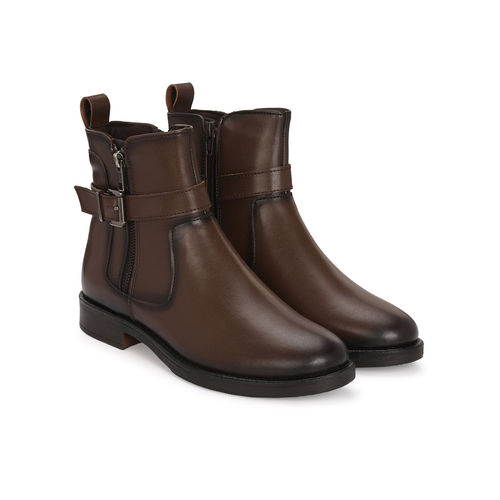 Delize Women Brown Solid Chelsea Boots (UK 8)