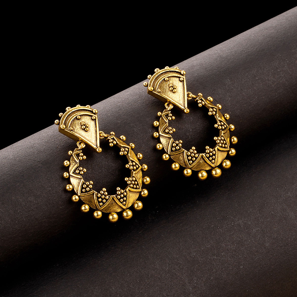 Buy Oxidized Gold Plated Handmade Jhumka Jhumki Earrings Women Online in  India  Etsy