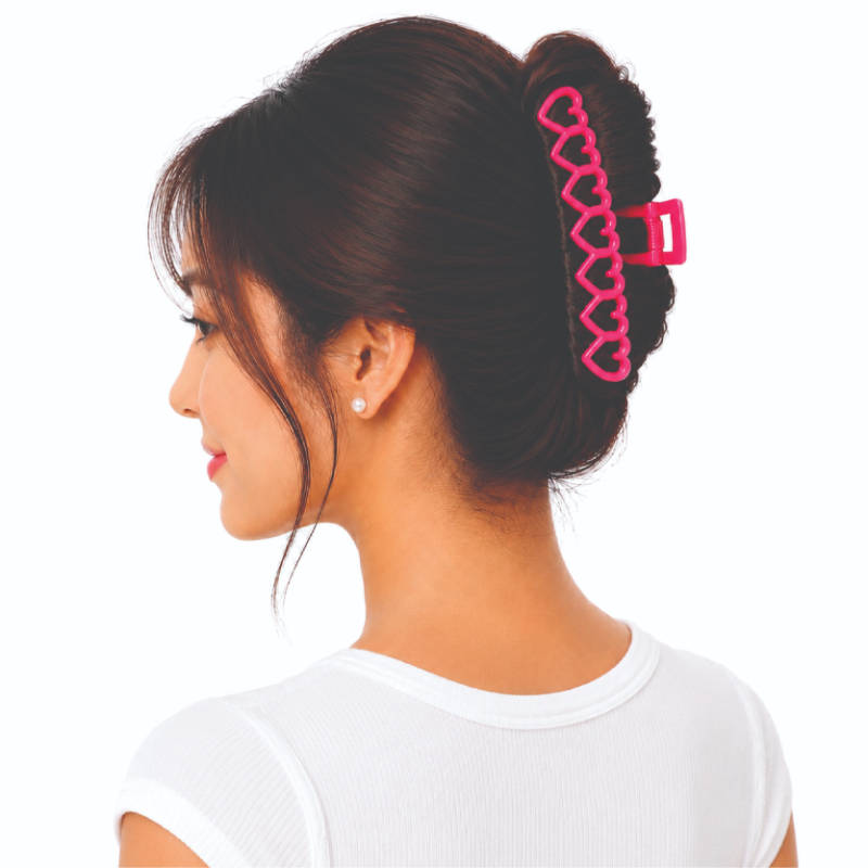 Feel Good Club Sweetheart Hair Clutcher - Pink Claw Clip Accessory For Strong Hold Hair Styling