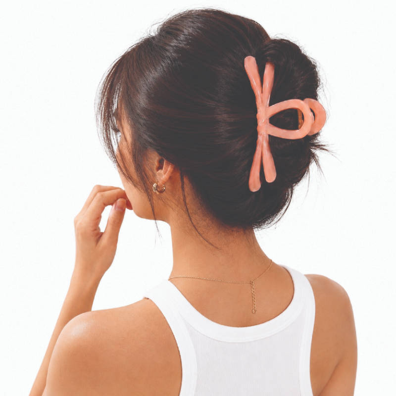 Feel Good Club Peach Perfect Hair Clutcher - Hair Claw Clip Accessory For Strong Hold And Styling