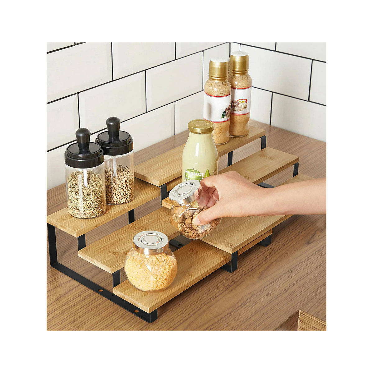 ARHAT ORGANIZERS Black Length Adjustable Storage Rack