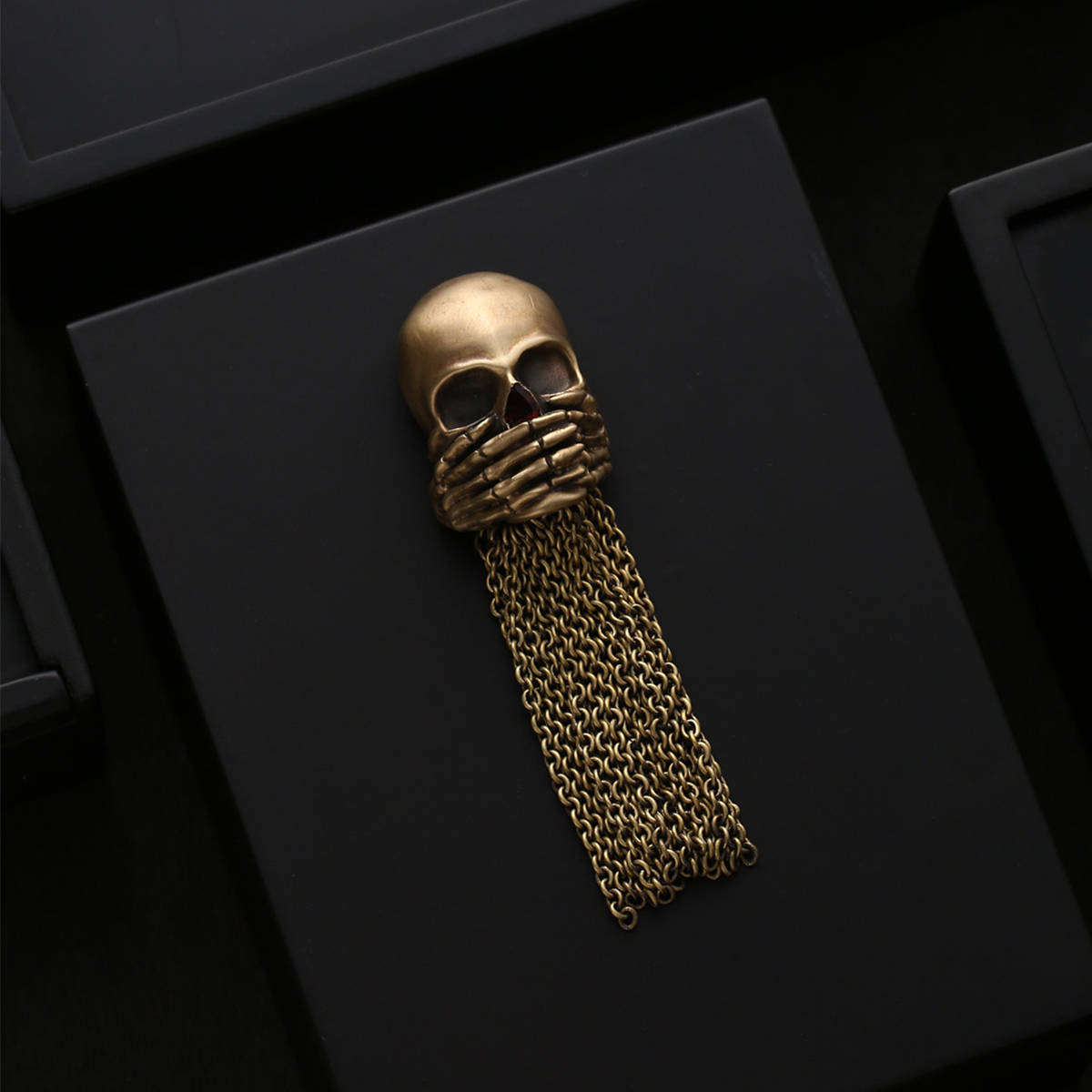Cosa Nostraa The Iwazaru Inspired Skull Brooch