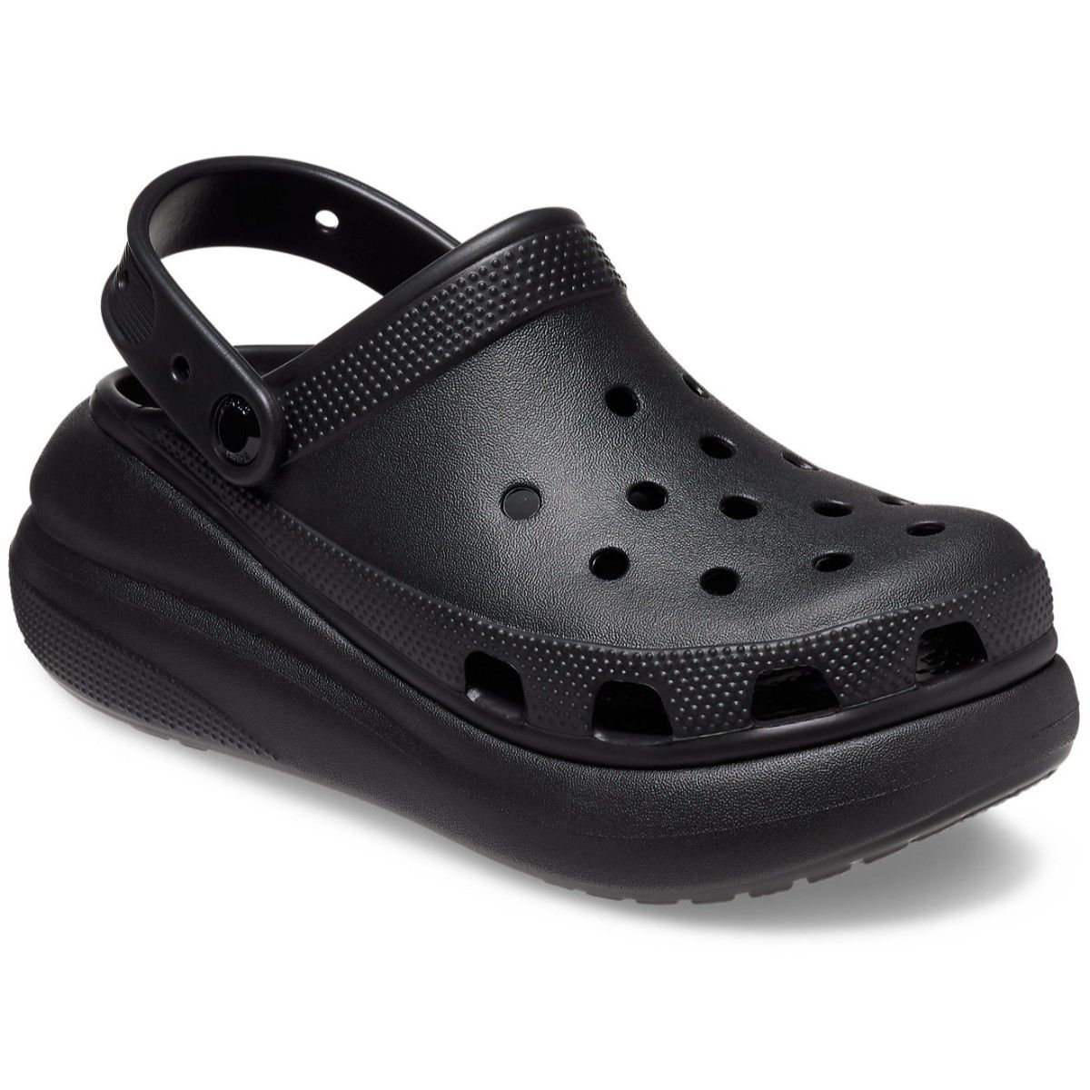 Solid cheap black crocs
