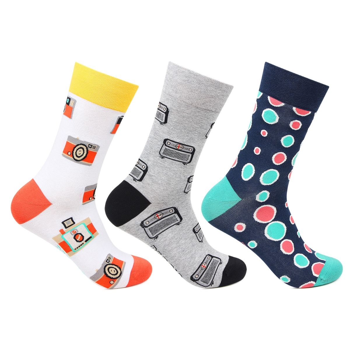 Buy Bonjour Bold Quirky Socks With Funky Prints For Men s Pack of