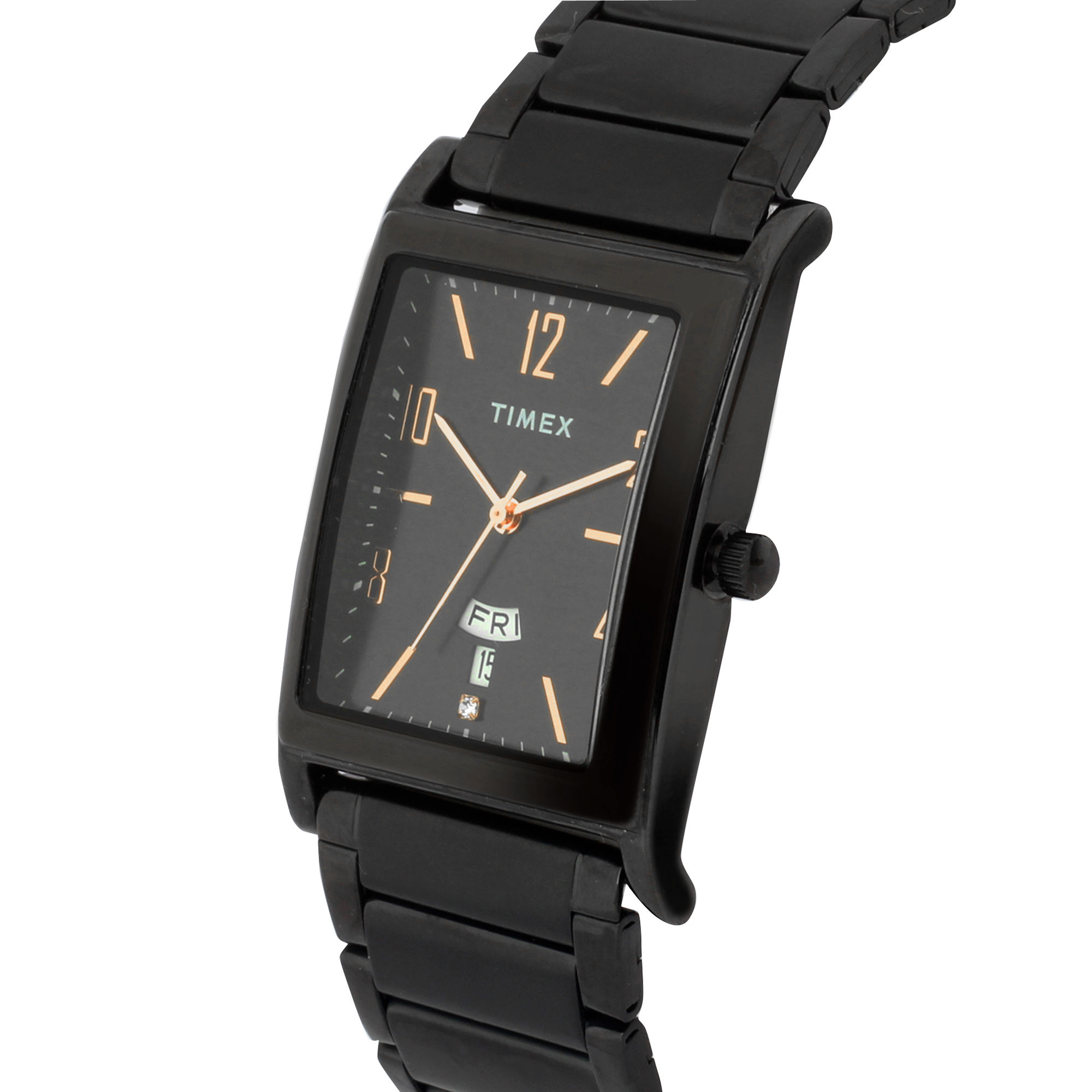 Timex analog black cheap dial men's watch