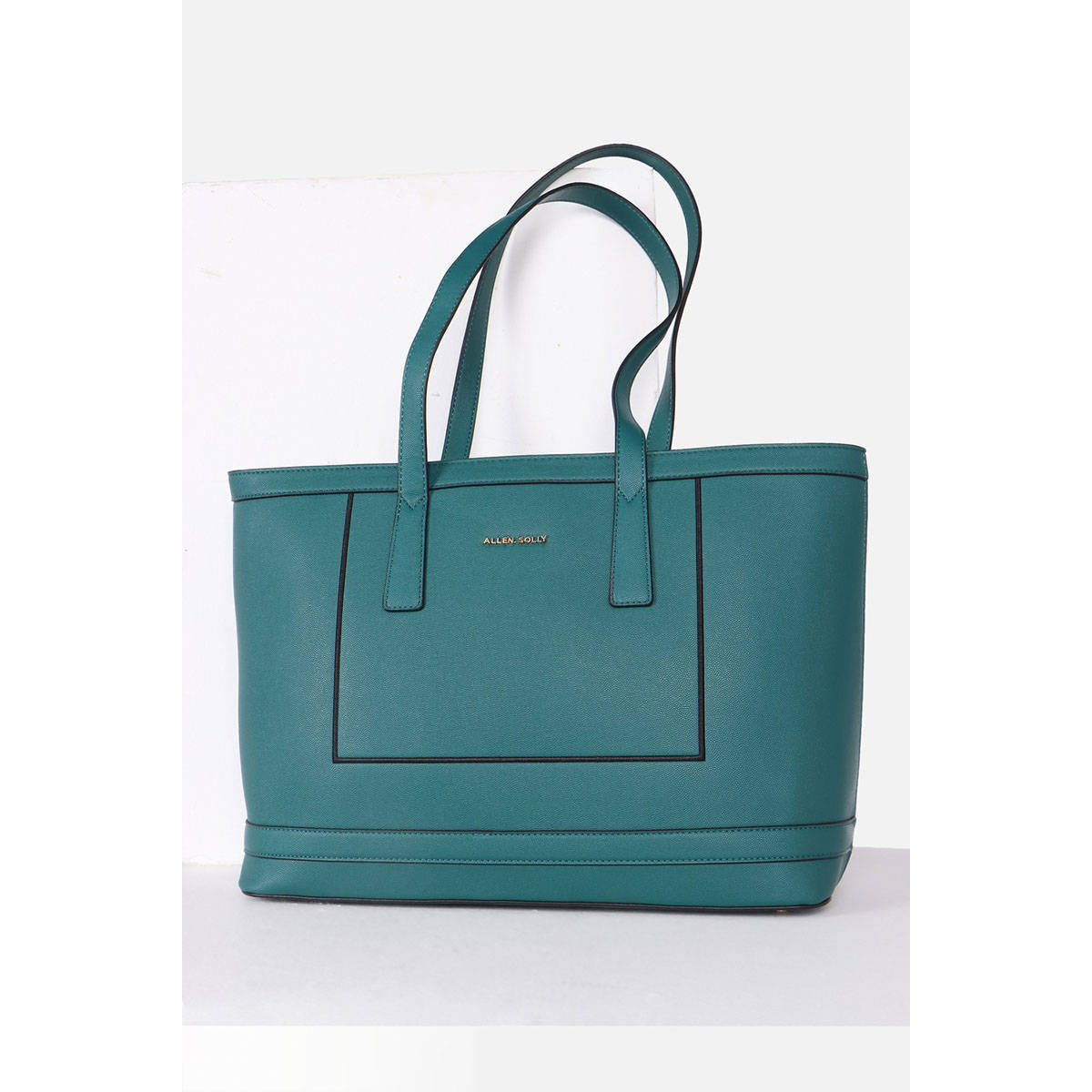 Allen Solly Women Formal Textured Green Handbag