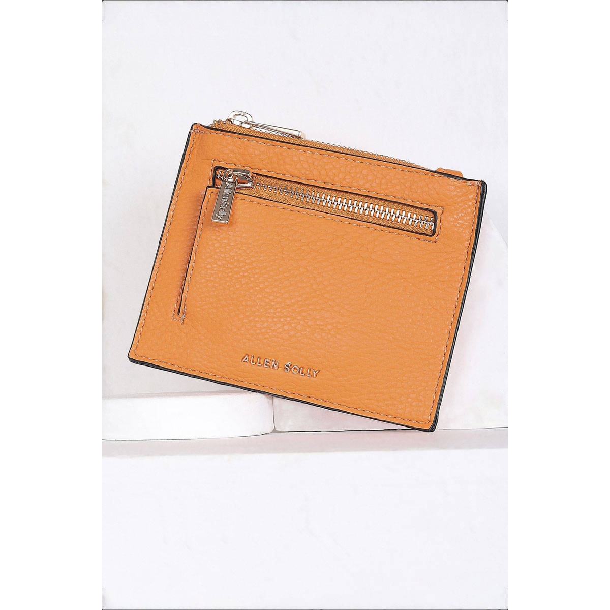 Allen Solly Women Casual Textured Orange Pouch