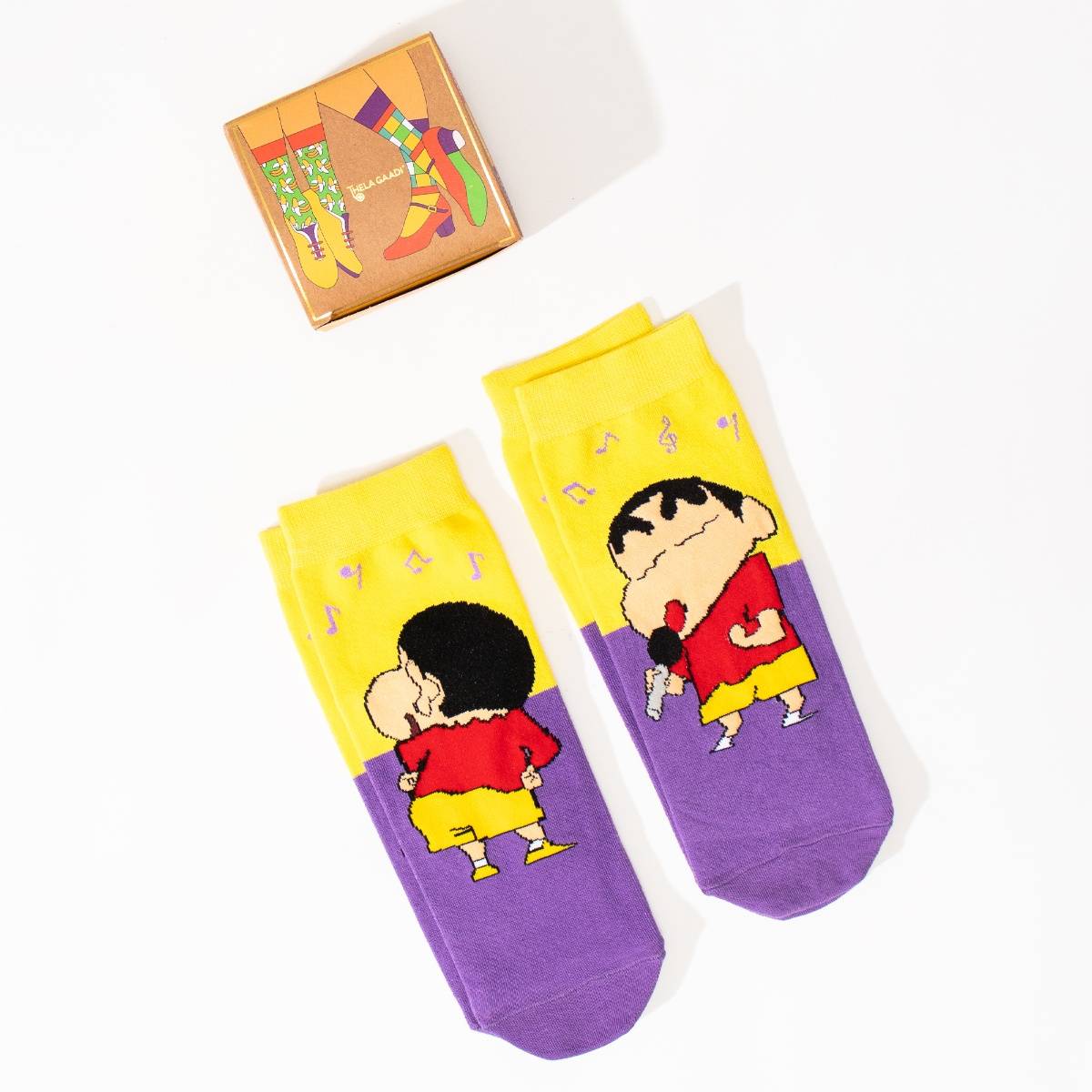 Thela Gaadi Multicolor Printed Socks (Pack of 2)