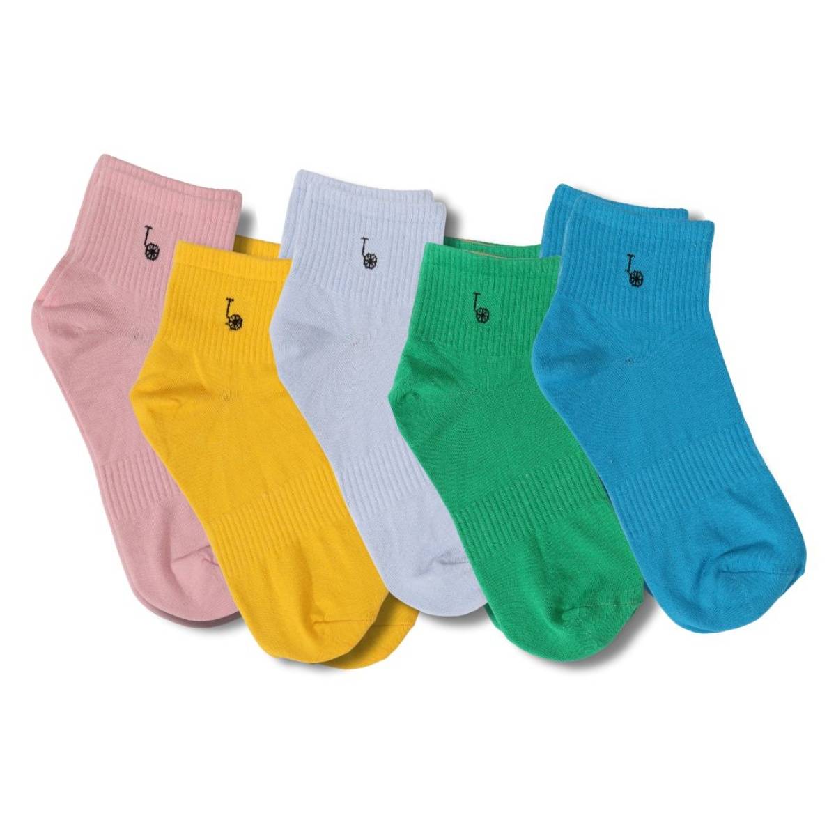 Thela Gaadi Multicolor Solid Socks (Pack of 5)