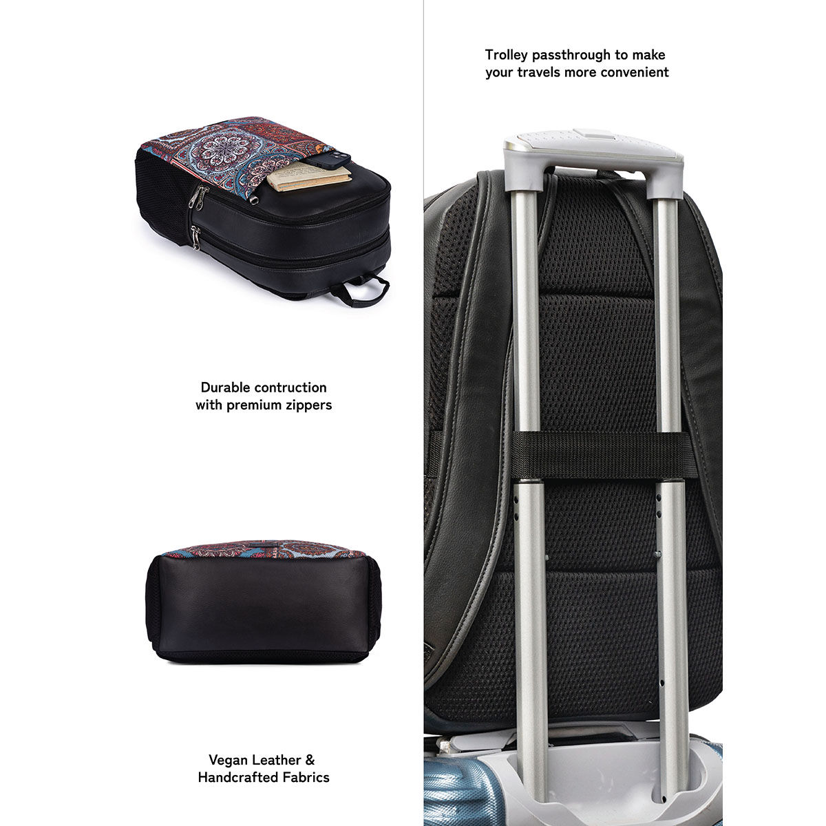 Buy Zouk Multicolor Mandala Unisex Backpack Multicolor Online