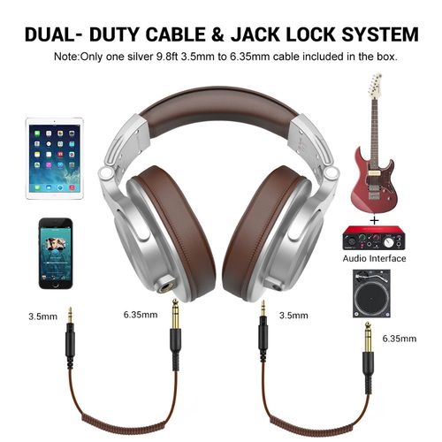 Buy OneOdio A71 Khakhi Over Ear Wired With Mic Headphones