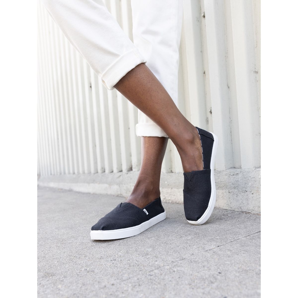 TOMS Alpargata Cupsole Black Casual Shoes UK 6