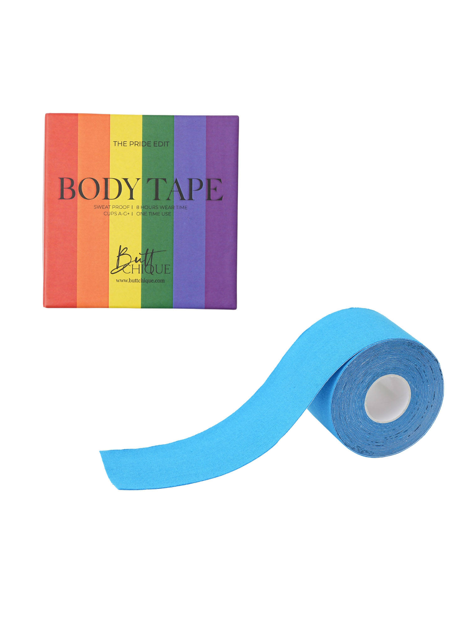ButtChique Pride Edit Blue Body Tape -5 Meter Roll Lifts Your Breasts & Lasts Upto 8-10 Hours