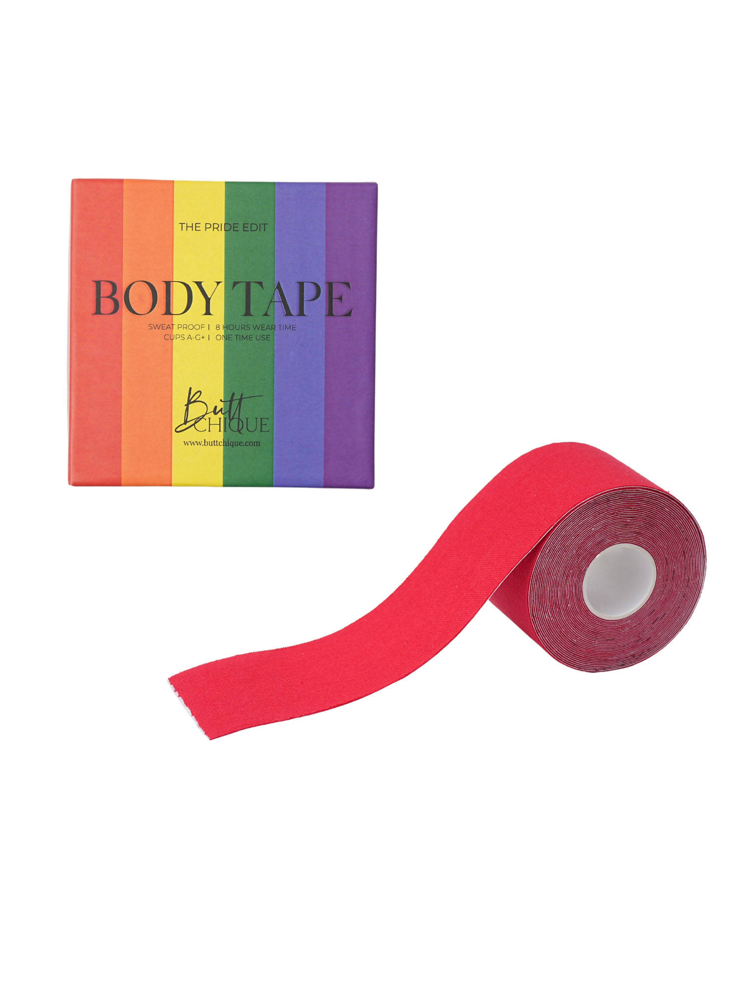 ButtChique Pride Edit Red Body Tape -5 Meter Roll Lifts Your Breasts & Lasts Upto 8-10 Hours