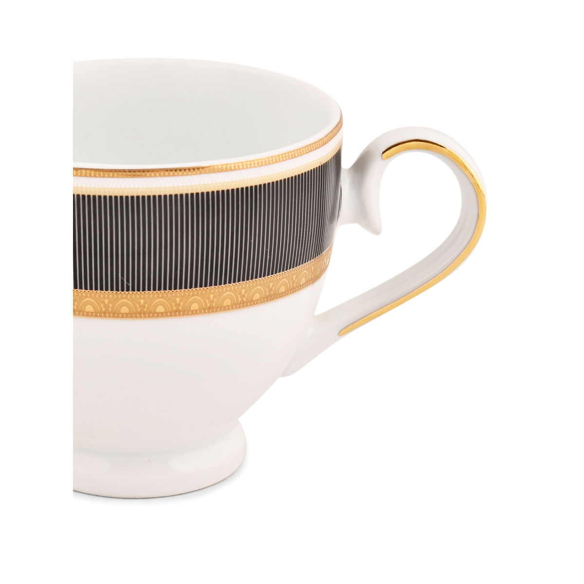 HITKARI POTTERIES Porcelain Black Velvey Cups & Saucer Set For 6 Premium Quality Set Of 6 Buy