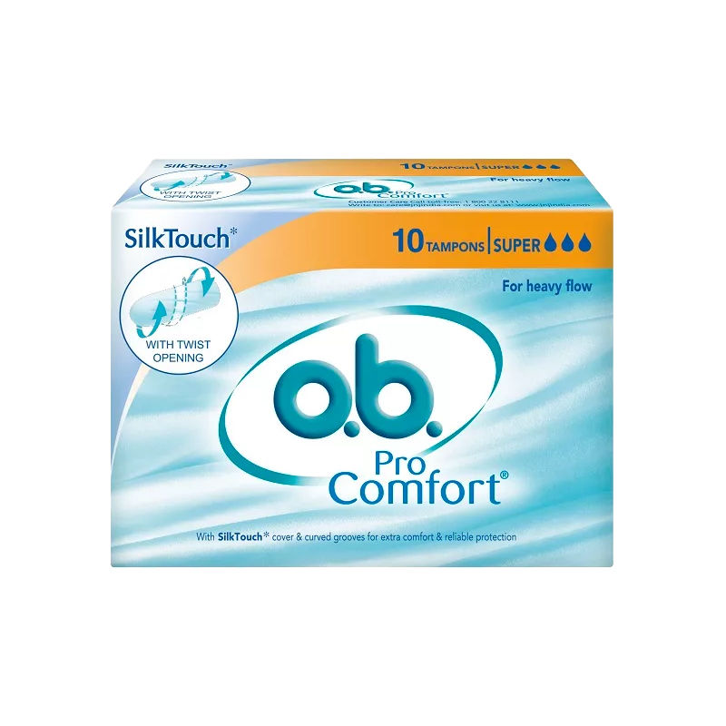 O.B. Pro Comfort Tampons Super - For Heavy Flow (10 Pieces)