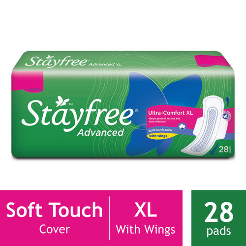 STAYFREE Advanced Ultra-Comfort XL, Soft touch cover with wings Sanitary  Pad, Buy Women Hygiene products online in India