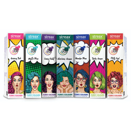 Streax Professional Hold & Play Funky Colours: Buy Streax Professional Hold  & Play Funky Colours Online at Best Price in India | Nykaa