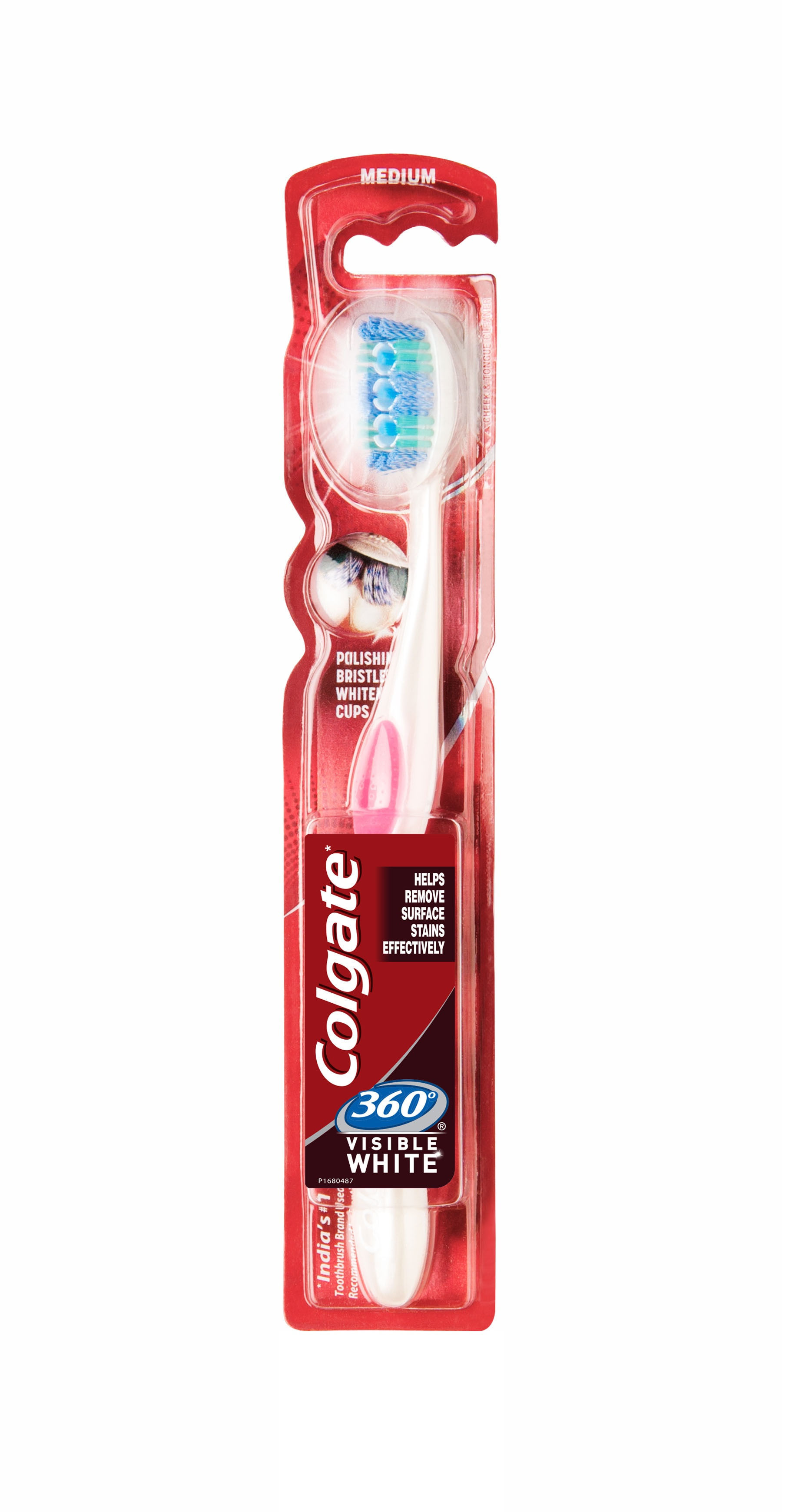 Colgate 360 Visible White Bristle Toothbrush - 1 Pc: Buy Colgate 360 ...