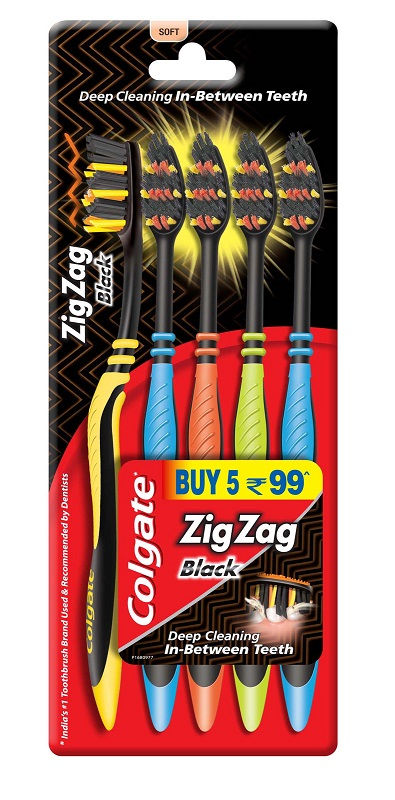 colgate zigzag black soft toothbrush