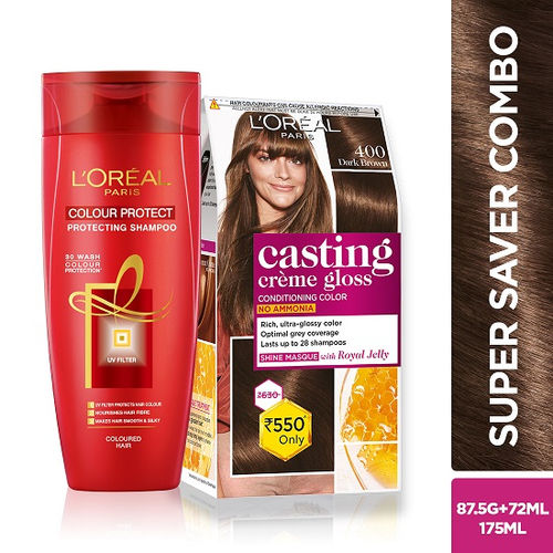L Oreal Paris Casting Creme Gloss 400 Dark Brown Color Protect Shampoo Buy L Oreal Paris Casting Creme Gloss 400 Dark Brown Color Protect Shampoo Online At Best Price In India Nykaa I highly recommend the l'oreal paris casting creme gloss to anyone who's looking for a convenient and. nykaa