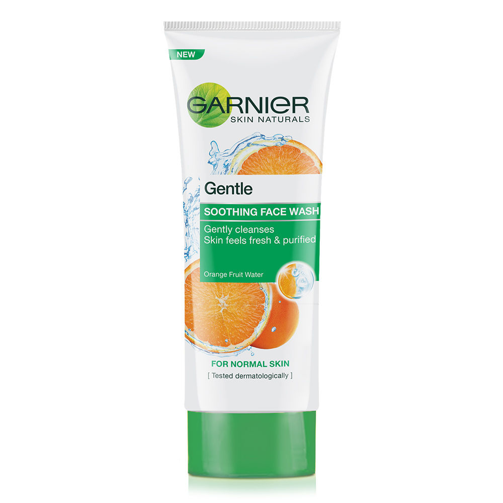 Garnier Gentle soothing face wash Gently Cleanses Skin Feels Fresh & Purified