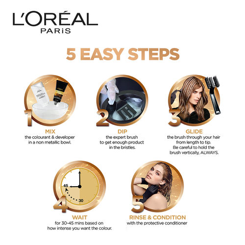 L Oreal Paris Excellence Fashion Highlights Hair Color With Expert Brush Honey Blonde Buy L Oreal Paris Excellence Fashion Highlights Hair Color With Expert Brush Honey Blonde Online At Best Price In