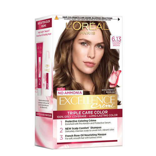 L Oreal Paris Excellence Creme Hair Color 6 13 Golden Brown Buy L Oreal Paris Excellence Creme Hair Color 6 13 Golden Brown Online At Best Price In India Nykaa