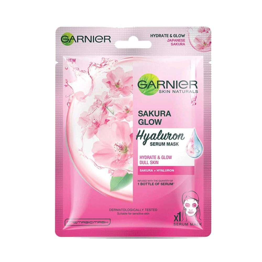 Garnier Skin Naturals Sakura Glow Hyaluron Serum Mask Super Hydrate & Glow Dull Skin