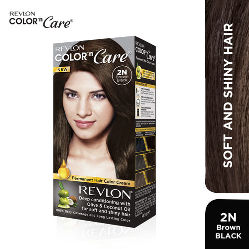 Revlon Color And Care Permanent Hair Color Cream Brown Black 2n Buy Revlon Color And Care Permanent Hair Color Cream Brown Black 2n Online At Best Price In India Nykaa