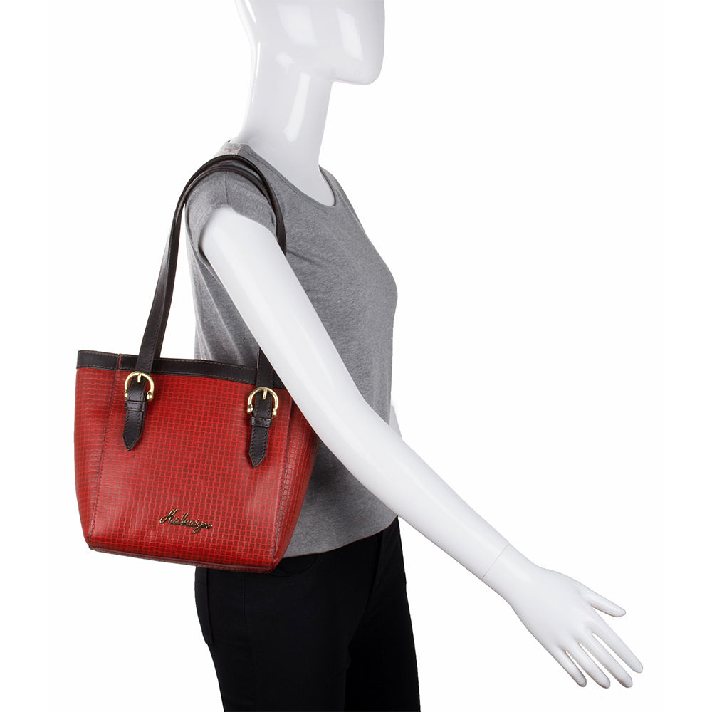 Buy Hidesign Dubai 02 Sb Red Tote Online