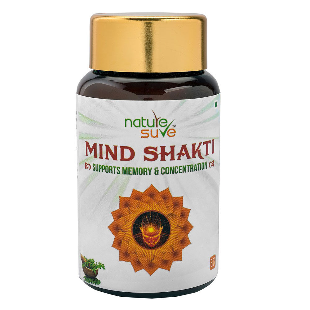 Nature Sure Mind Shakti Tablets For Memory & Concentration in Men & Women - 1 Pack (60 Tablets)
