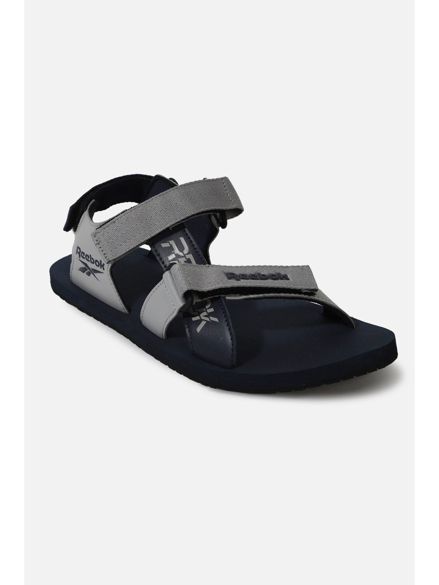 Aqualite Dark Grey Sky Blue Men Leather Sandal - Get Best Price from  Manufacturers & Suppliers in India