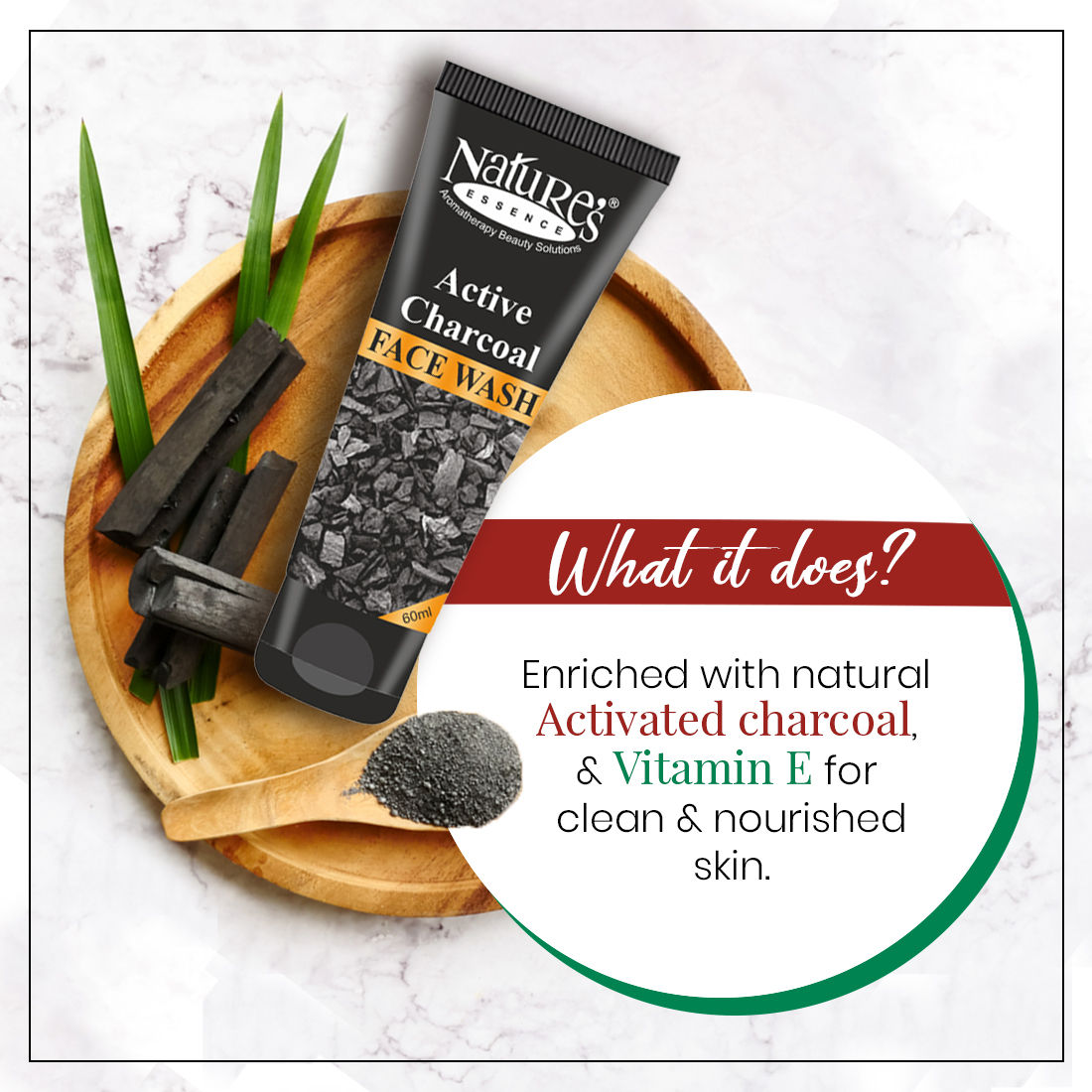 nature's active charcoal face wash