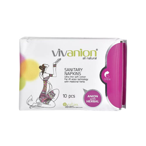 vivanion herbal organic sanitary napkins anion with herbal 10 pads buy vivanion herbal organic sanitary napkins anion with herbal 10 pads online at best price in india nykaa