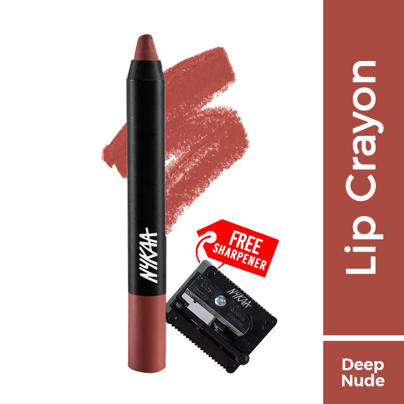 Nykaa Matte-illicious Lip Crayon Lipstick with Free Sharpener - Next Level Nude-04