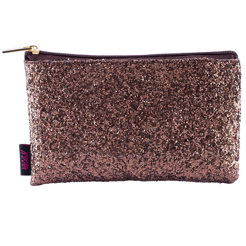 Nykaa Bling It On! Mini Travel-Size Makeup Pouch - Gilded Bronze