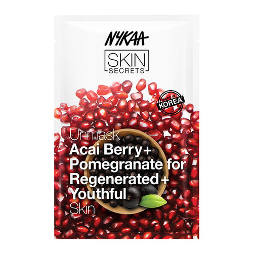 Nykaa Skin Secrets Acai Berry Pomegranate Sheet Mask Buy Nykaa Skin Secrets Acai Berry Pomegranate Sheet Mask Online At Best Price In India Nykaa Secret skin talking cc cream spf50+pa+++ss krem dlya vyravnivaniya tona kozhi. nykaa skin secrets acai berry pomegranate sheet mask