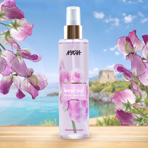 Wanderlust Sicilian Sweet Pea Floral Perfume Mist for Body Hair