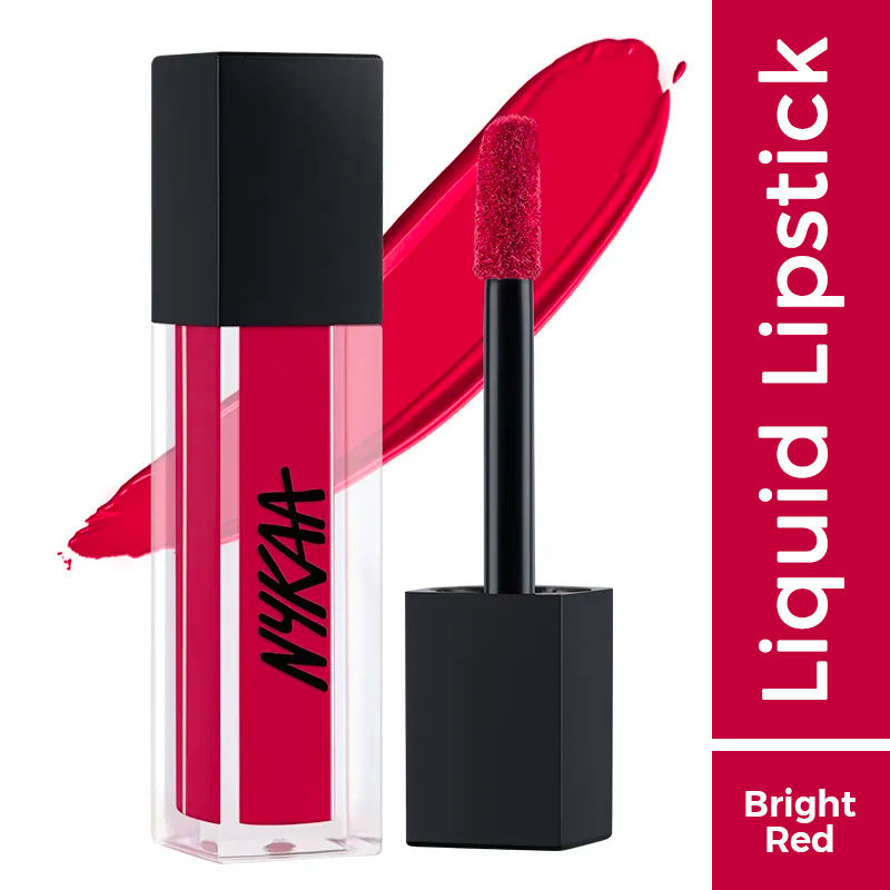 nykaa red liquid lipstick