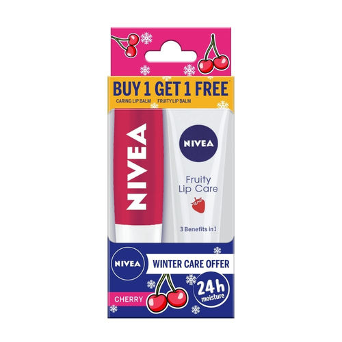 NIVEA Cherry Shine Lip Balm & Strawberry Lip Tube (Buy 1 Get 1 Winter Care Offer): Buy NIVEA Cherry Shine Lip Balm & Strawberry Lip Tube (Buy 1 Get 1 Winter Care NIVEA Cherry Shine Lip Balm & Strawberry Lip Tube (Buy 1 Get 1 Winter Care Offer): Buy NIVEA Cherry Shine Lip Balm & Strawberry Lip Tube (Buy 1 Get 1 Winter Care