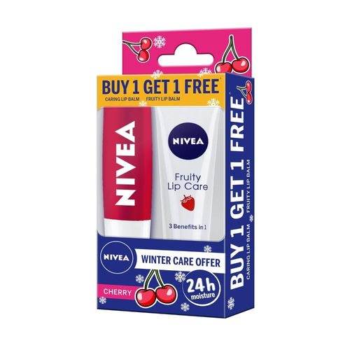 NIVEA Cherry Shine Lip Balm & Strawberry Lip Tube (Buy 1 Get 1 Winter Care Offer): Buy NIVEA Cherry Shine Lip Balm & Strawberry Lip Tube (Buy 1 Get 1 Winter Care NIVEA Cherry Shine Lip Balm & Strawberry Lip Tube (Buy 1 Get 1 Winter Care Offer): Buy NIVEA Cherry Shine Lip Balm & Strawberry Lip Tube (Buy 1 Get 1 Winter Care
