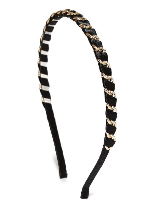 Toniq Black & Gold-Toned Spiral Hairband: Buy Toniq Black & Gold-Toned ...