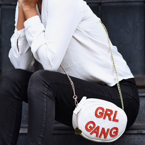 ToniQ White Girl Gang Red Cutwork Sling Bag(OSXXS08): Buy ToniQ